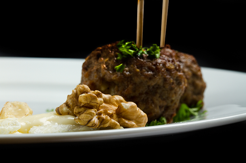 Meatballs  with brie and walnut