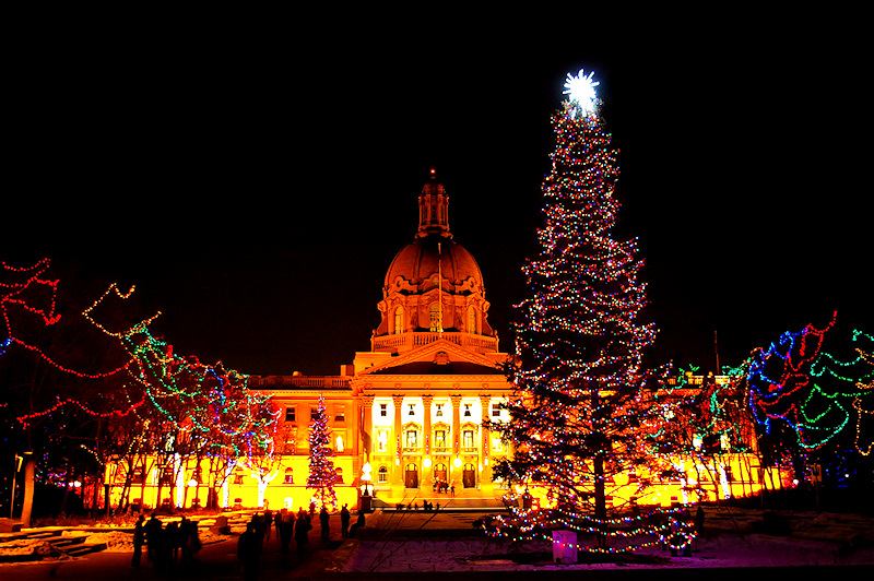 Festive Alberta Legislature Grounds