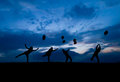 flying away