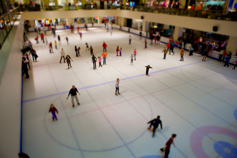 Boy Learning to Ice Skate
