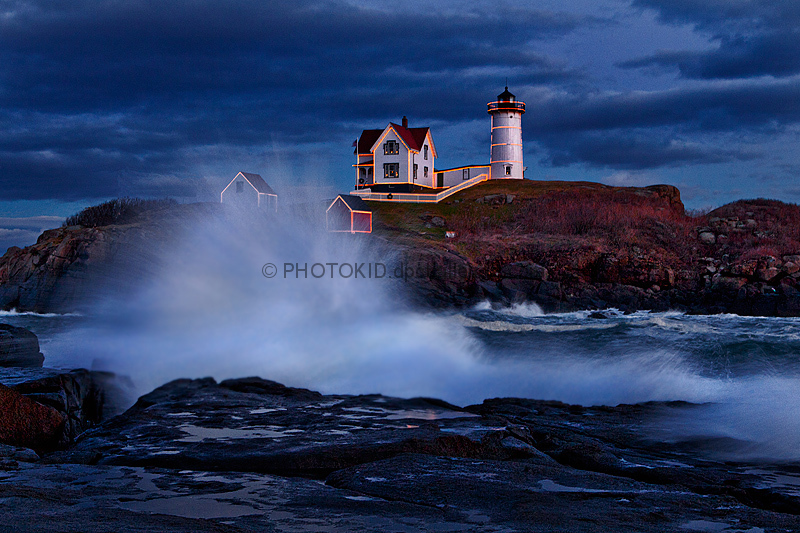 Stormy Evening at Nubble Light