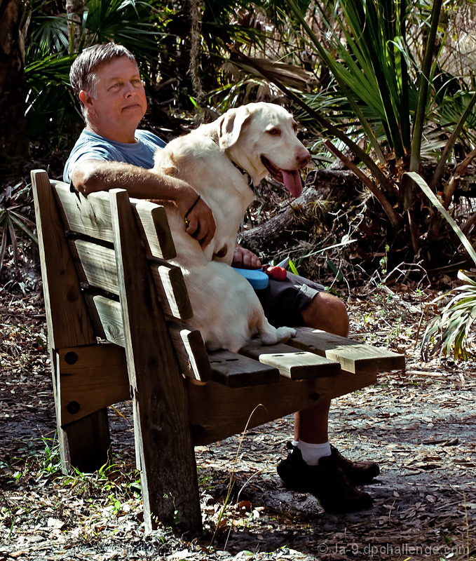 At least she found a bench for us this time Dad!!!