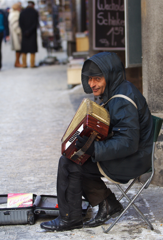 Street Musician (at -12 C!)