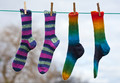 Hand Knit Socks - a little sunshine on a dull, grey winter's day.