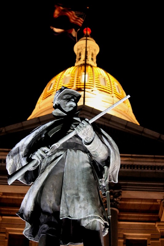 Denver State Capitol at night