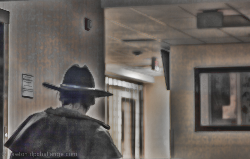 He waits