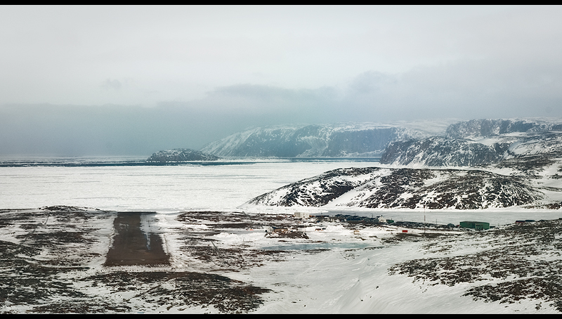 Further up the landing strip: arctic waters