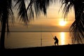 Fishing by the beach