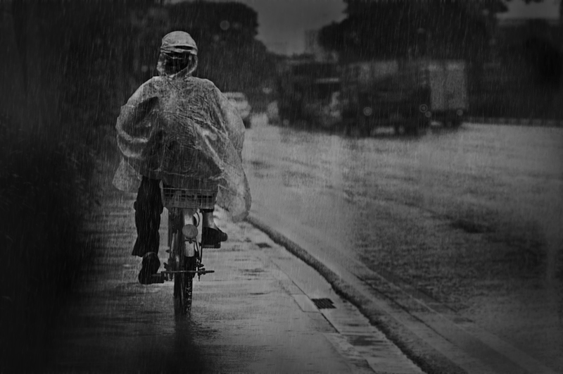 Riding in the rain