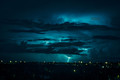 Electric Blue Lightning Storm