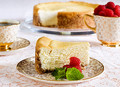 New York Cheesecake With Fresh Raspberries