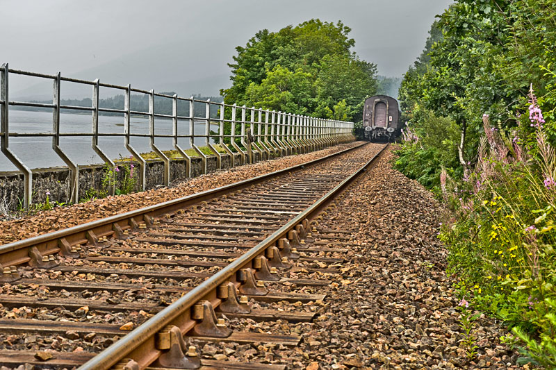 A Fence and Ties as a 'fractal' remain of a passing train