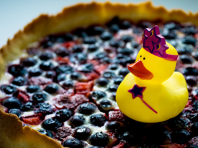 Blueberry Fairy Goes for a Swim on Pastry Pond