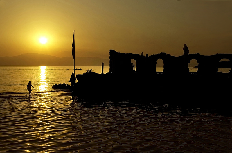 Playing in the sunset