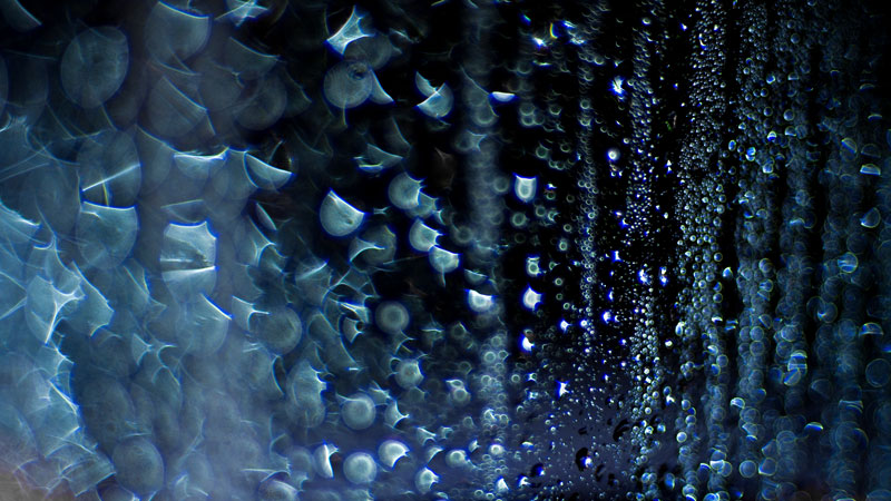 Looking at the rain falling
