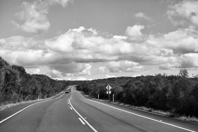 A boring road through a mundane landscape