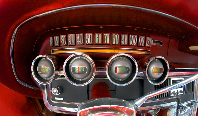 Dashboard of a 1966 Thunderbird