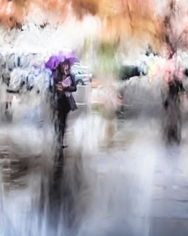 Girl with a Purple Umbrella