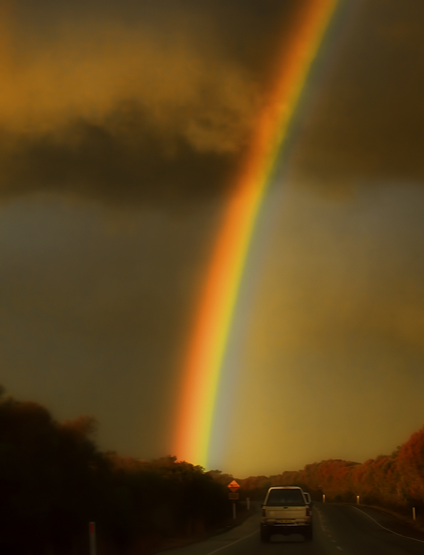 You'll never find a rainbow if you're looking down