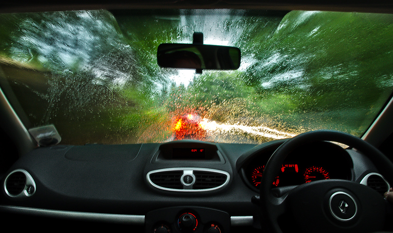 I'm DRIVING in the RAIN