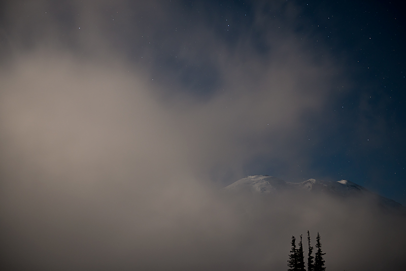 Approaching The Summit by Moonlight