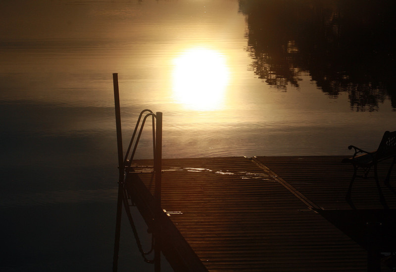 sunset at the lake