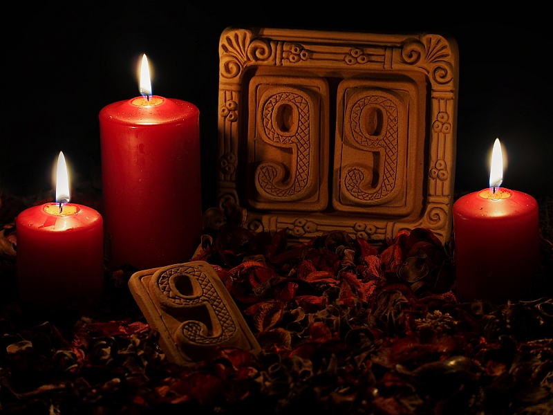 Still Life with Candles and Number Nine
