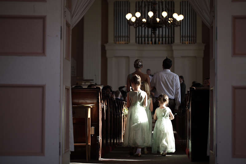 Passing by the church doors