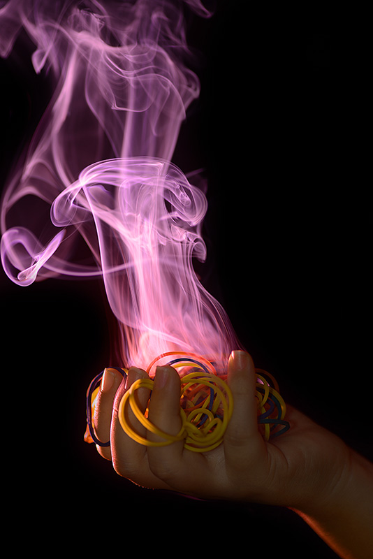 Rubber Band is on fire