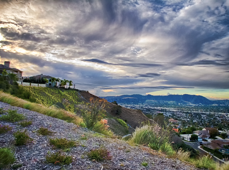 Looking From The Verdugo Hills Towards The Hollywood Hills