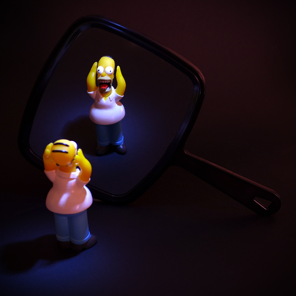 AAAAAH! I am bald? DAMN YOU MIRROR!!!!