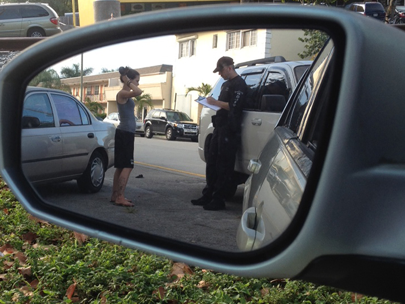 Busted me with a hooker!