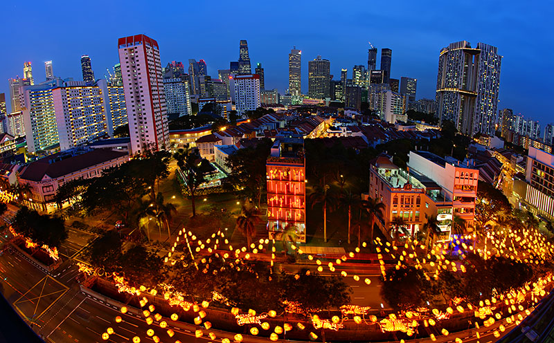 Singapore Chinatown cityscape