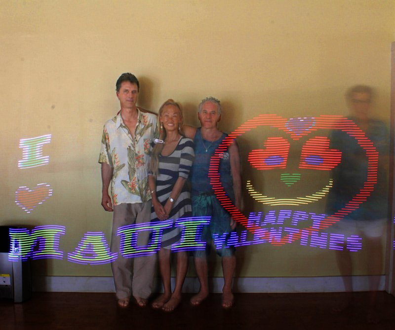 Happy Valentines Light Painting with Blinkytape Brush