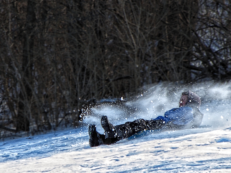 Sledding with Clark