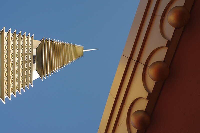 Spire and roof detail, Marin Co. Civ. Ctr, Wright, F.L. (1962)