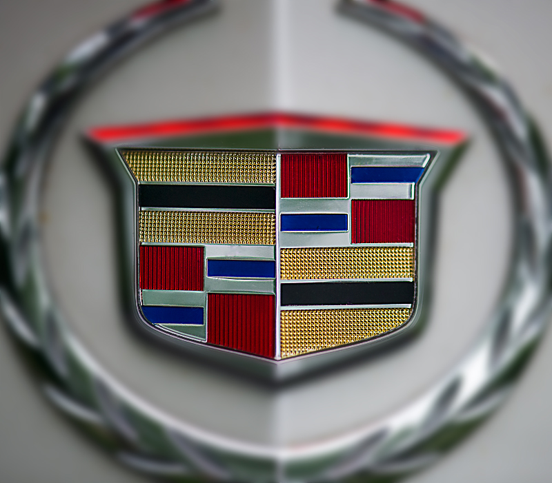 Cadillac wreath and crest inspired by Piet Mondrian