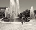 Girl in fountain, Logan Square