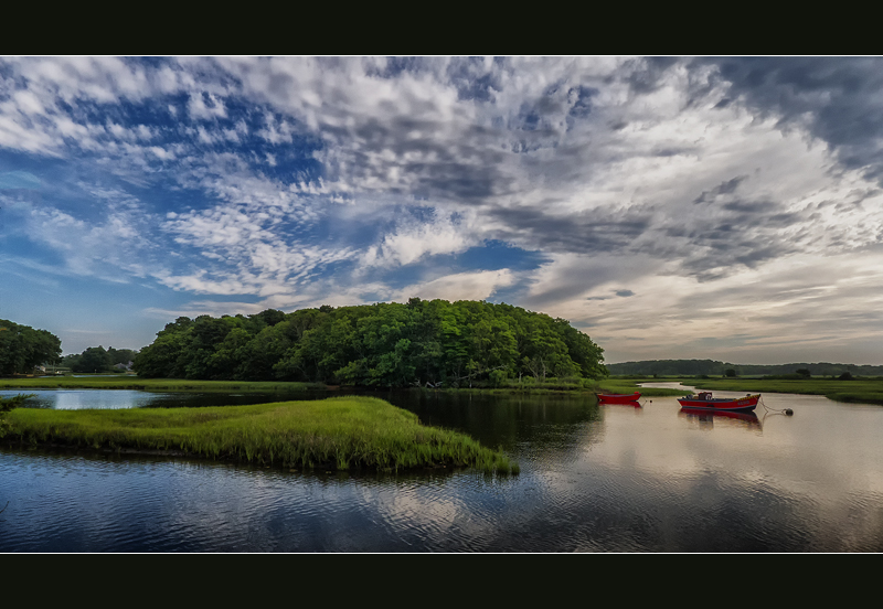 Just a hint of breeze, as a morning zephyr sweeps the marsh.