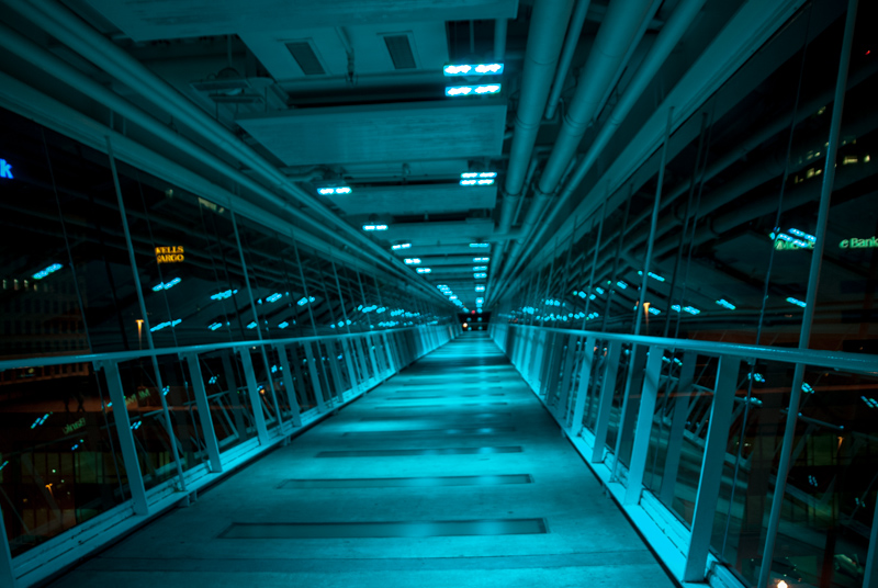 Lighted Sky Bridge to Nowhere