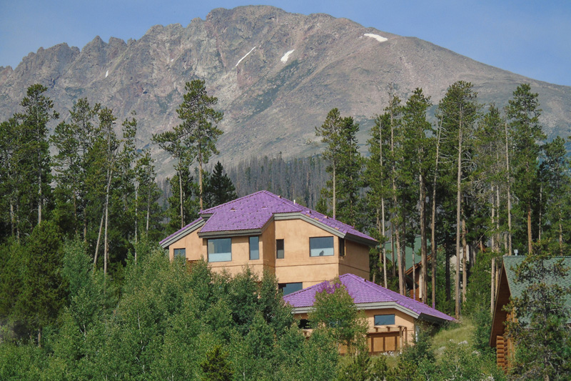 If you are lucky enough to live in the mountains, it's OK to have a purple roof