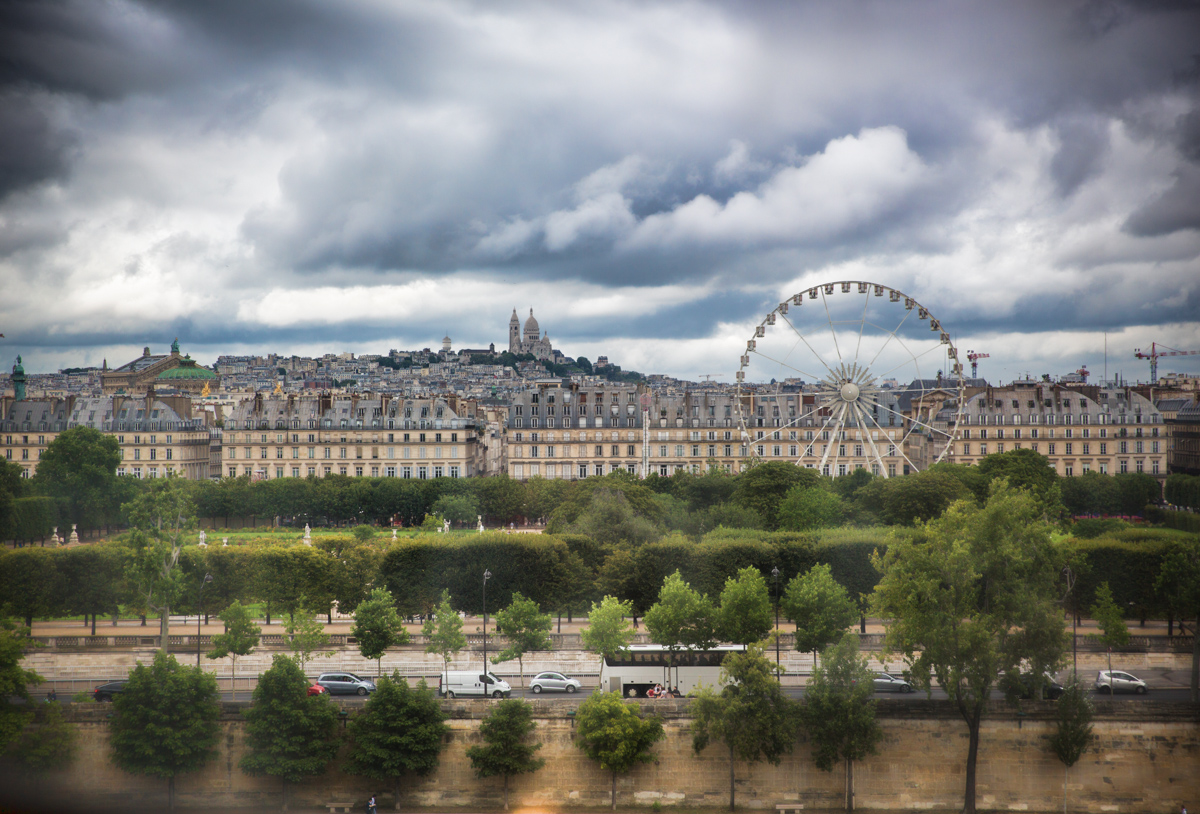 View of the city through the clock