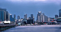 City after rain