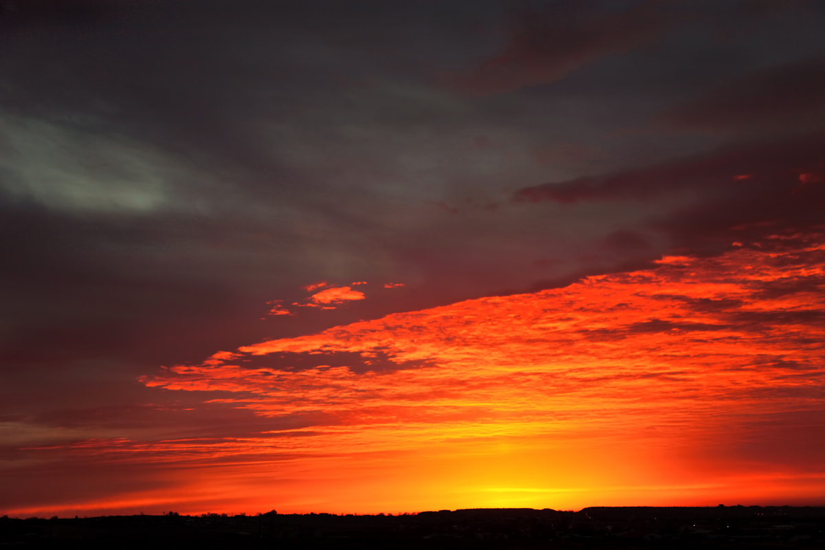Red Sky at Morning - Storm Front Coming In