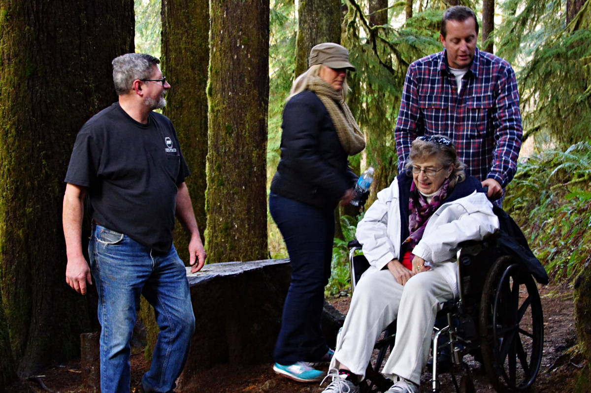 Wheelchairing in deep forest