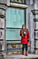 Red Coat and Shades