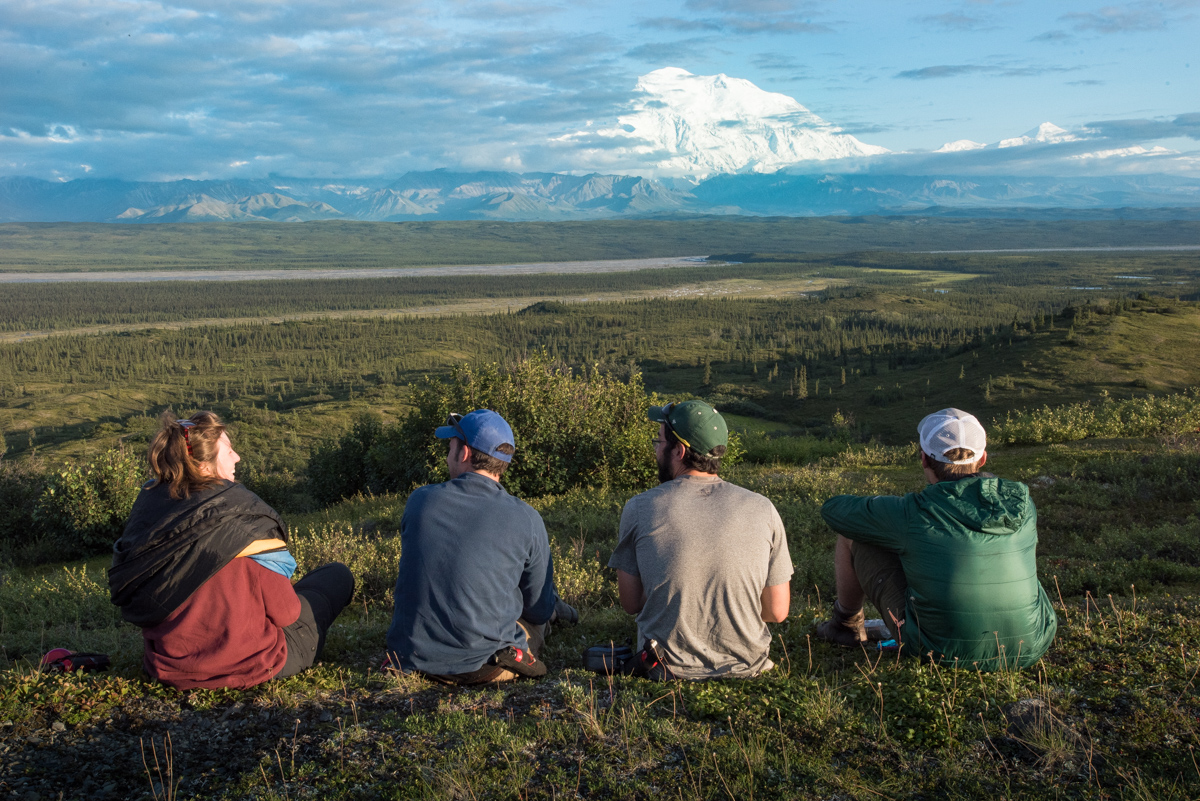 Backpackers at Denali National Park in Alaska