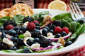 spinach, goat cheese & berry salad