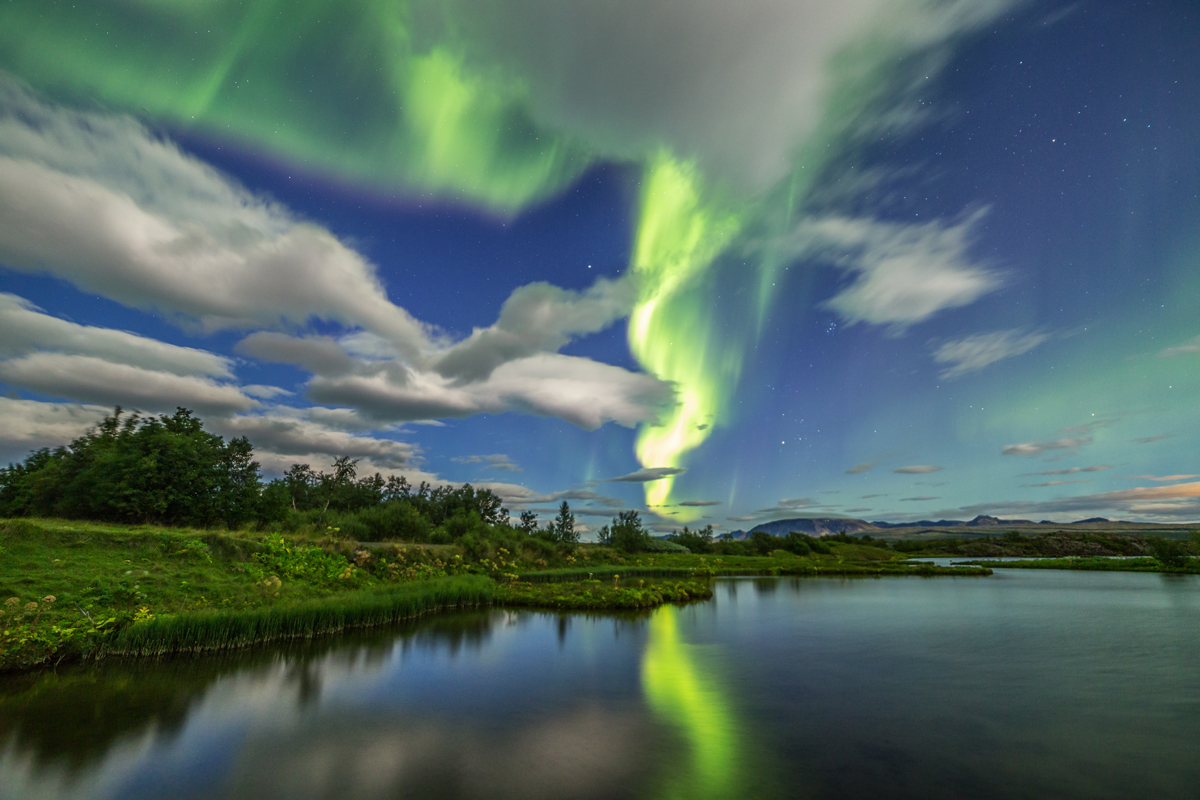 Summer and Aurora Borealis
