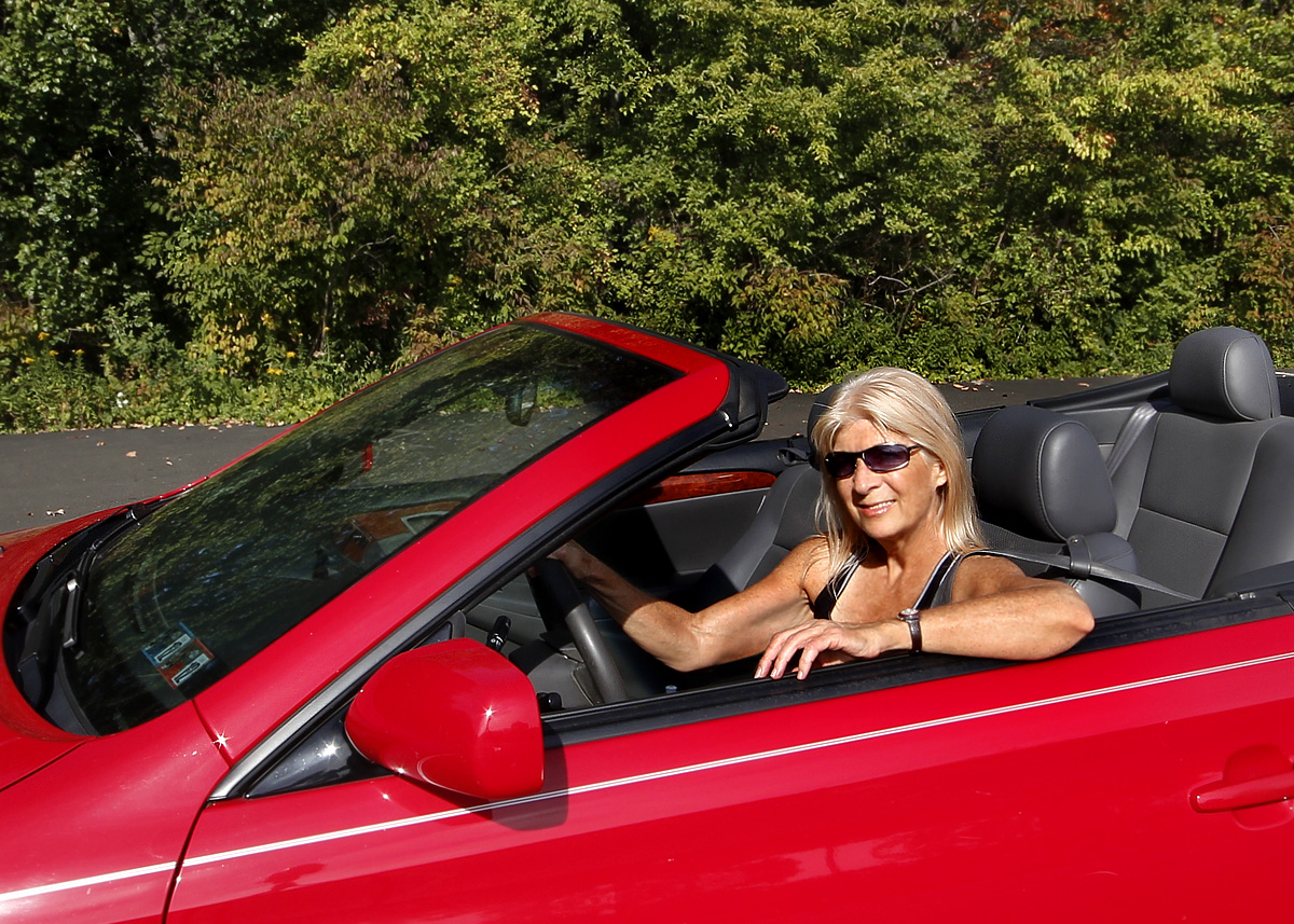 A blonde & a convertible